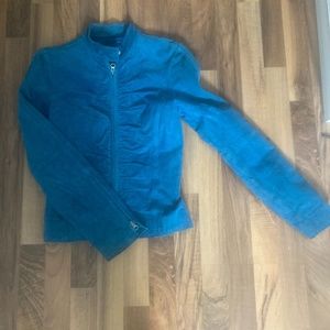 Le Chateau Turquoise Suede Jacket